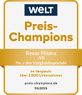 WELT Preis-Champions Nr. 1 – Reuss Finanz AG